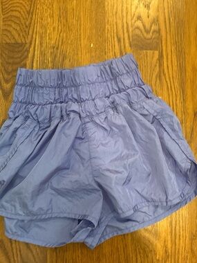 Free People Lavender Elastic-Waist Athletic Shorts